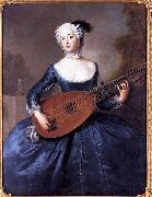 antoine pesne Portrait of Eleonore Louise Albertine, Comtesse von Schlieben-Sanditten, Freifrau von Keyserlingk (1720-1755), wife of Dietrich Cesarion Spain oil painting artist